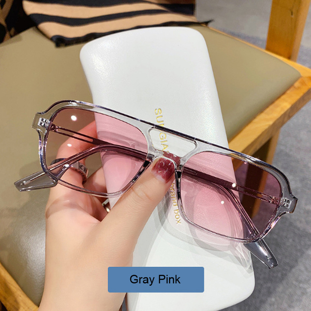 Brand Designer Square Sunglasses Women Candy Colors Oversized Vintage Sun Glasses Female Big Frame Mirror Fashion Oculos De Sol