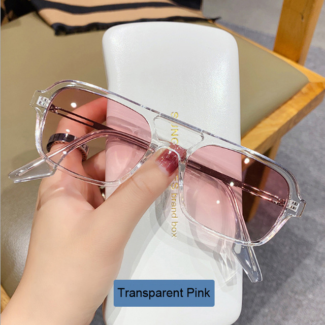 Brand Designer Square Sunglasses Women Candy Colors Oversized Vintage Sun Glasses Female Big Frame Mirror Fashion Oculos De Sol