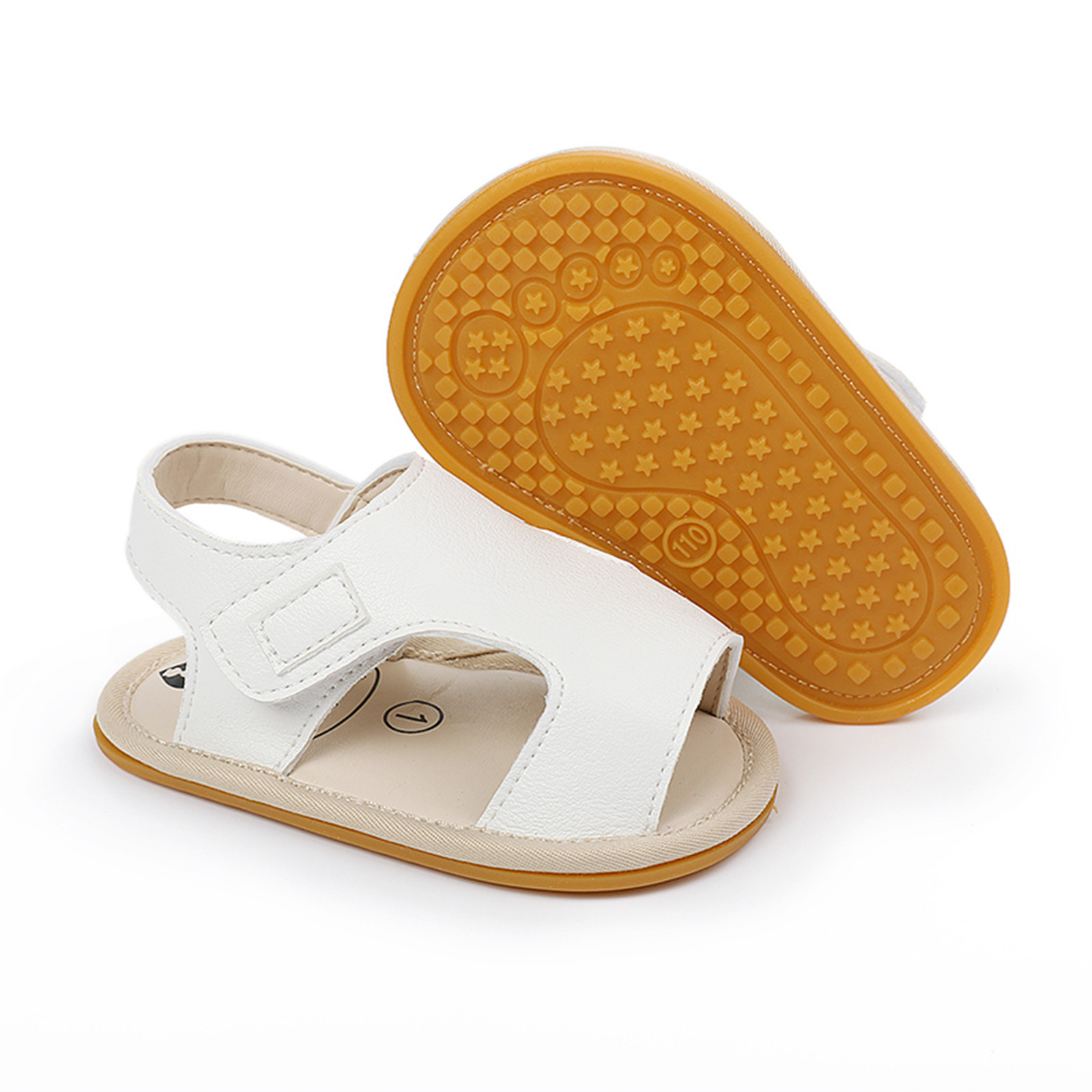 Summer Soft Sole Cork Shoes Sandals Children Toddler Baby Girls Boys Solid Beach Shoes Gladiator Sandals Prewalker Flat Sandals