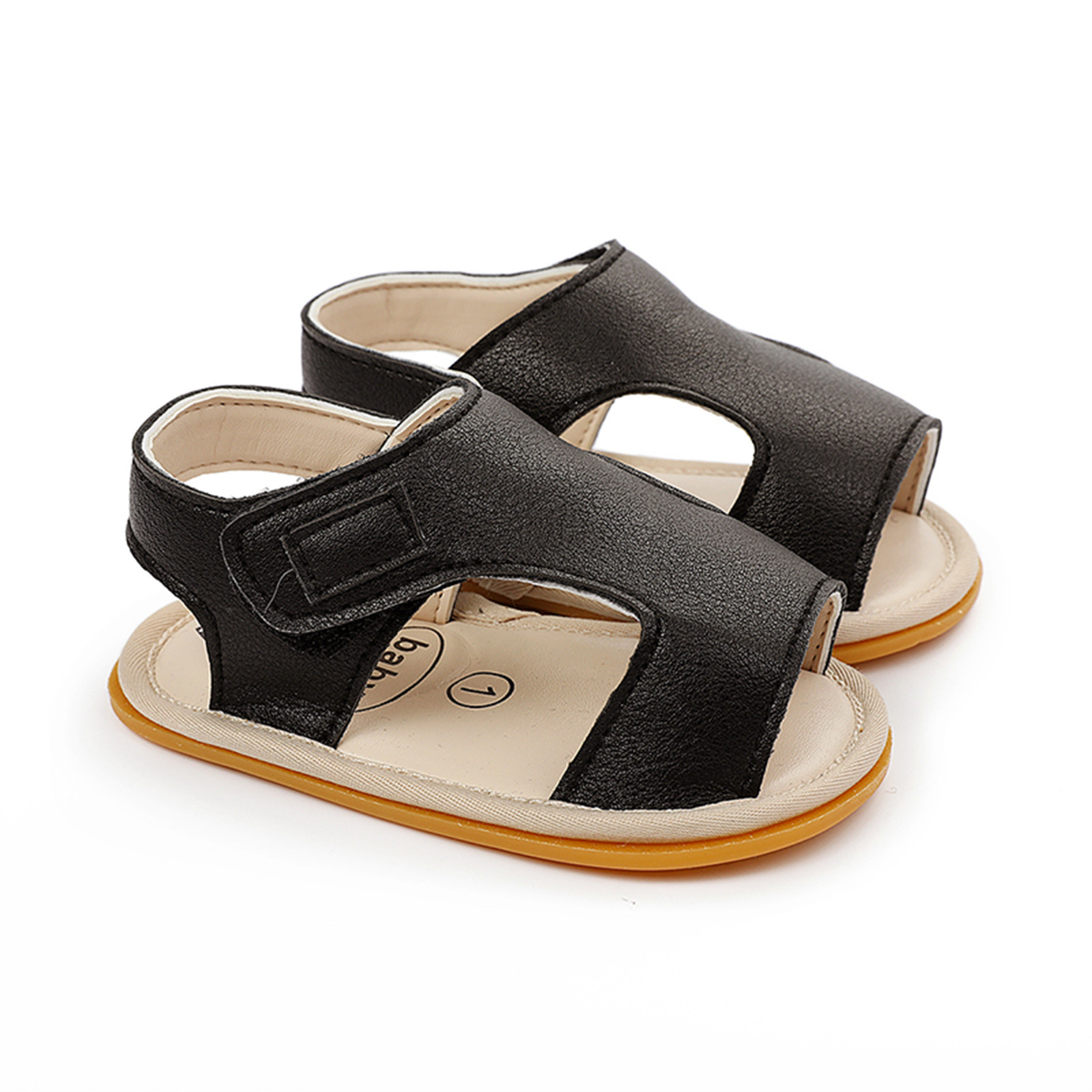 Summer Soft Sole Cork Shoes Sandals Children Toddler Baby Girls Boys Solid Beach Shoes Gladiator Sandals Prewalker Flat Sandals
