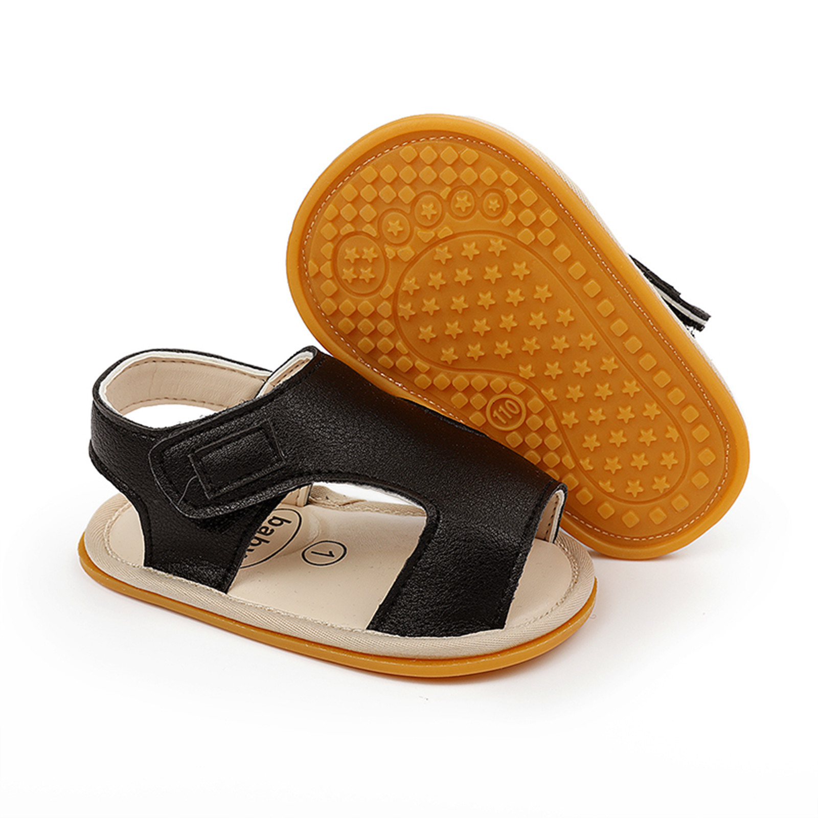 Summer Soft Sole Cork Shoes Sandals Children Toddler Baby Girls Boys Solid Beach Shoes Gladiator Sandals Prewalker Flat Sandals