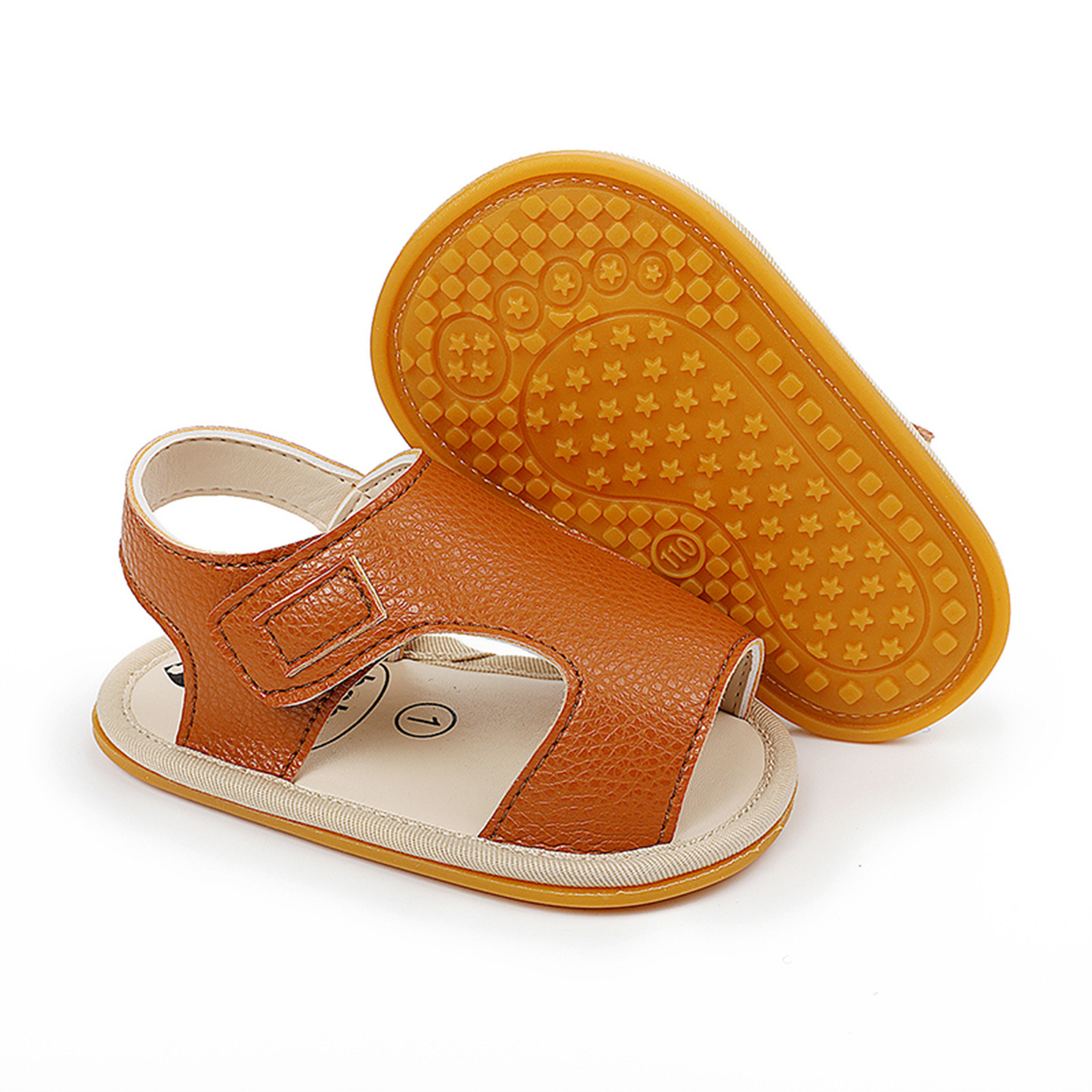 Summer Soft Sole Cork Shoes Sandals Children Toddler Baby Girls Boys Solid Beach Shoes Gladiator Sandals Prewalker Flat Sandals
