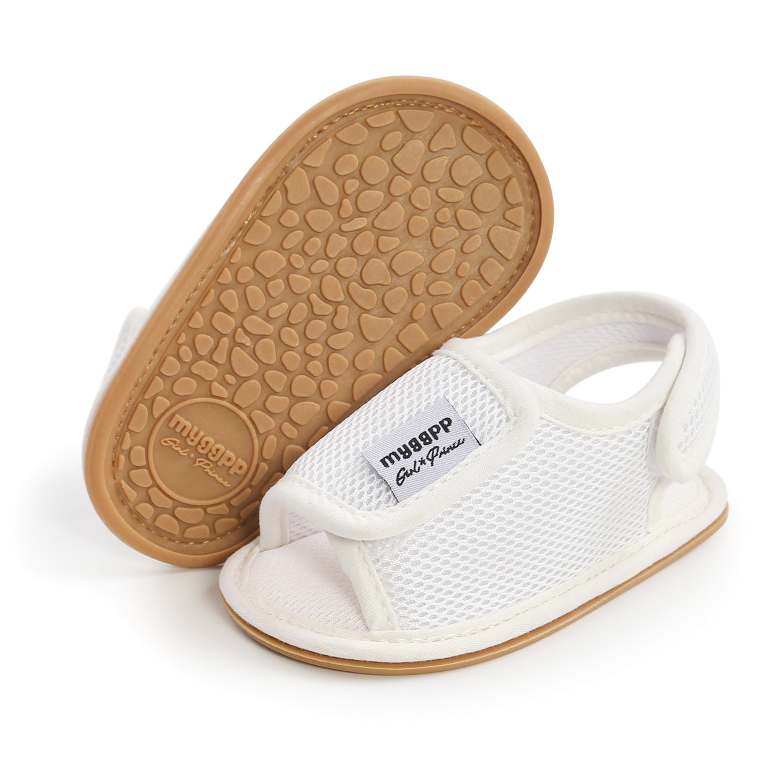 Baby Girls Boys Mesh Shoes Newborn Crib Shoes Sandals Soft Non-slip Rubber Sole Flat Walking Shoes Summer Open Toe Prewalker