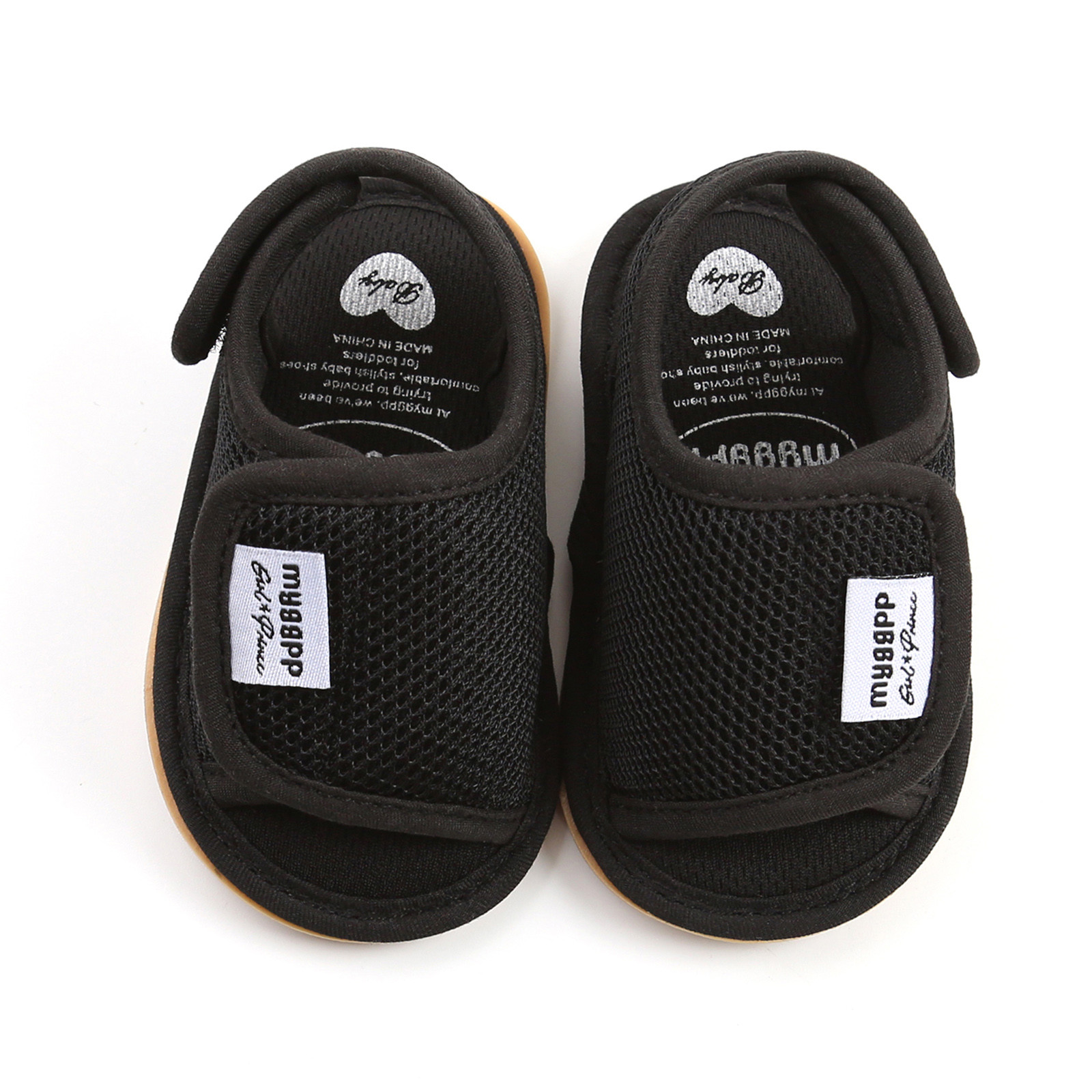 Baby Girls Boys Mesh Shoes Newborn Crib Shoes Sandals Soft Non-slip Rubber Sole Flat Walking Shoes Summer Open Toe Prewalker