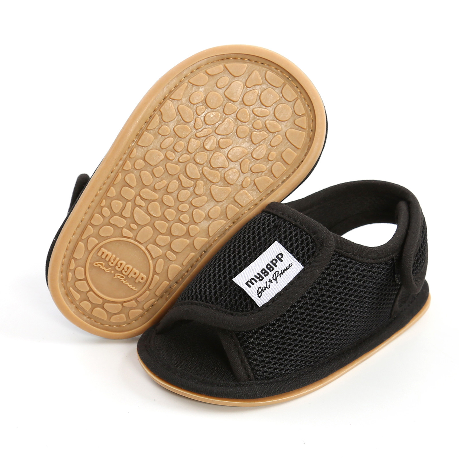 Baby Girls Boys Mesh Shoes Newborn Crib Shoes Sandals Soft Non-slip Rubber Sole Flat Walking Shoes Summer Open Toe Prewalker