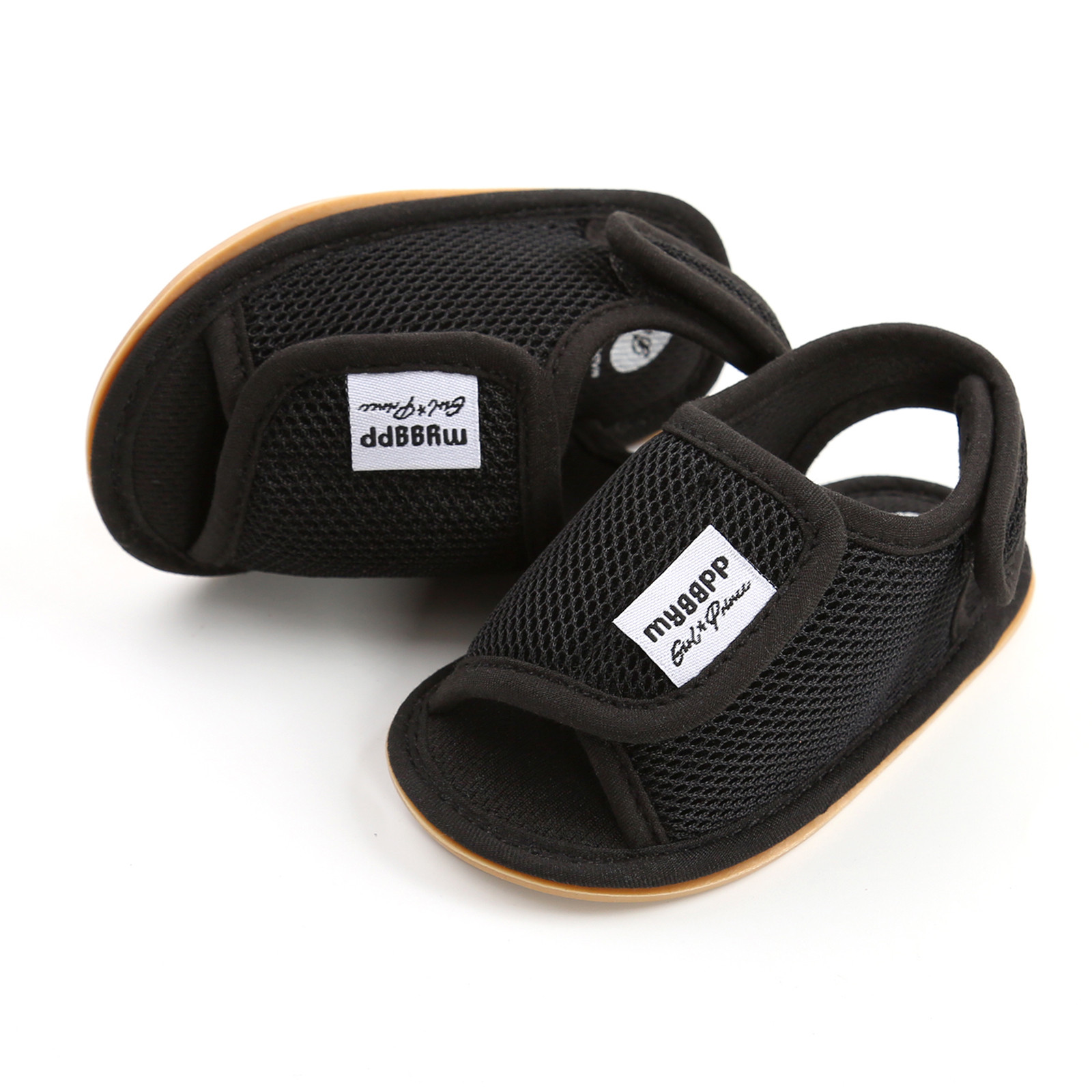 Baby Girls Boys Mesh Shoes Newborn Crib Shoes Sandals Soft Non-slip Rubber Sole Flat Walking Shoes Summer Open Toe Prewalker