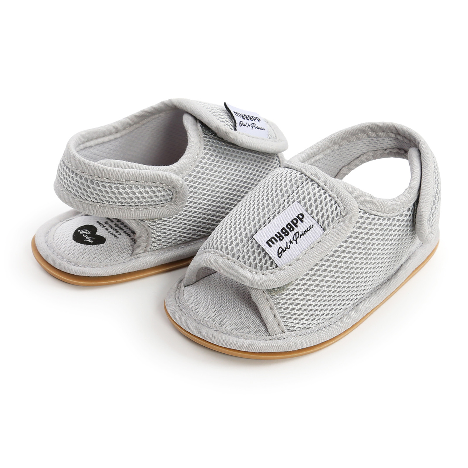 Baby Girls Boys Mesh Shoes Newborn Crib Shoes Sandals Soft Non-slip Rubber Sole Flat Walking Shoes Summer Open Toe Prewalker