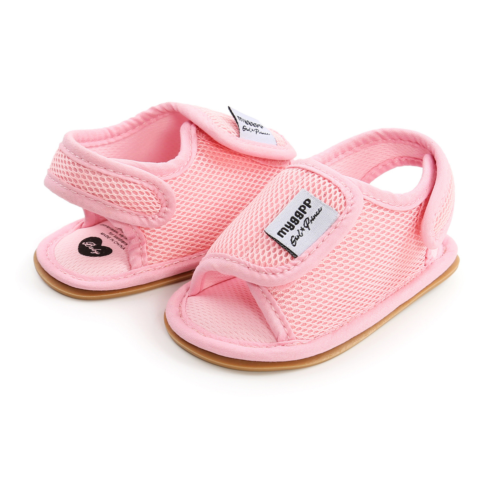 Baby Girls Boys Mesh Shoes Newborn Crib Shoes Sandals Soft Non-slip Rubber Sole Flat Walking Shoes Summer Open Toe Prewalker