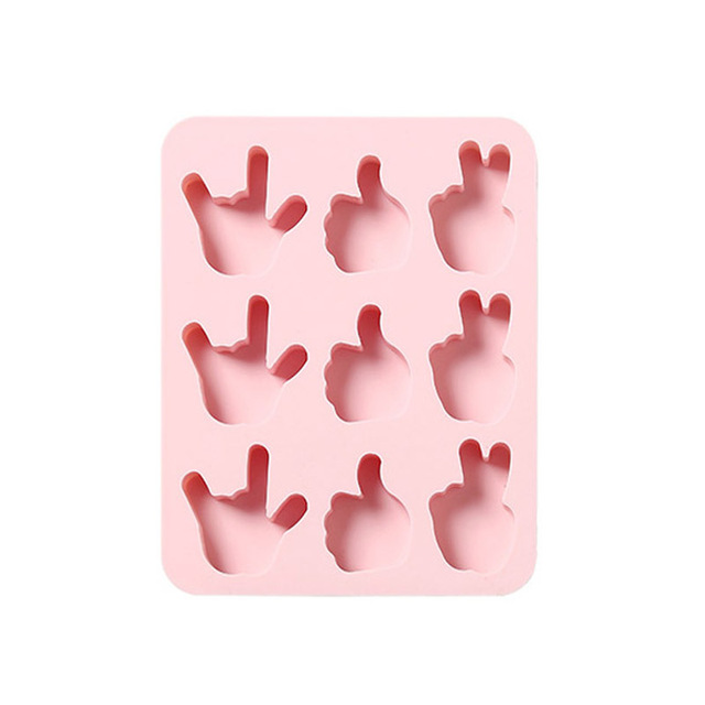 9 Cells Creative Gesture Silicone Material Chocolate Molds Kitchen Bakeware Tools DIY Jelly Pastry Biscuit Fondant Cake Mold