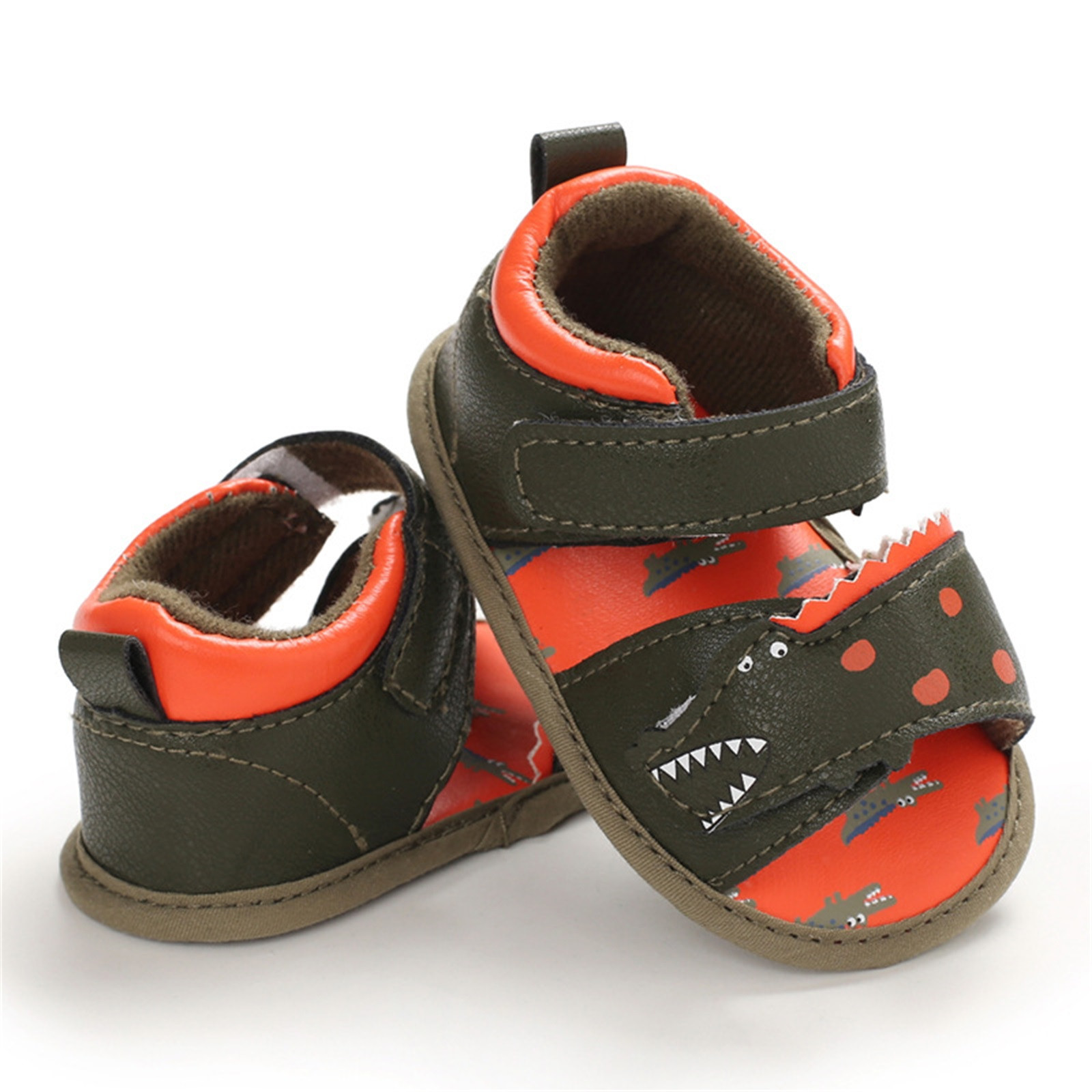 Infant Toddler Walkers Shoes Summer Cartoon Anti-Slip Walking Shoes Prewalker Sandals Buckle Strap Anti-slip Prewalker Shoes