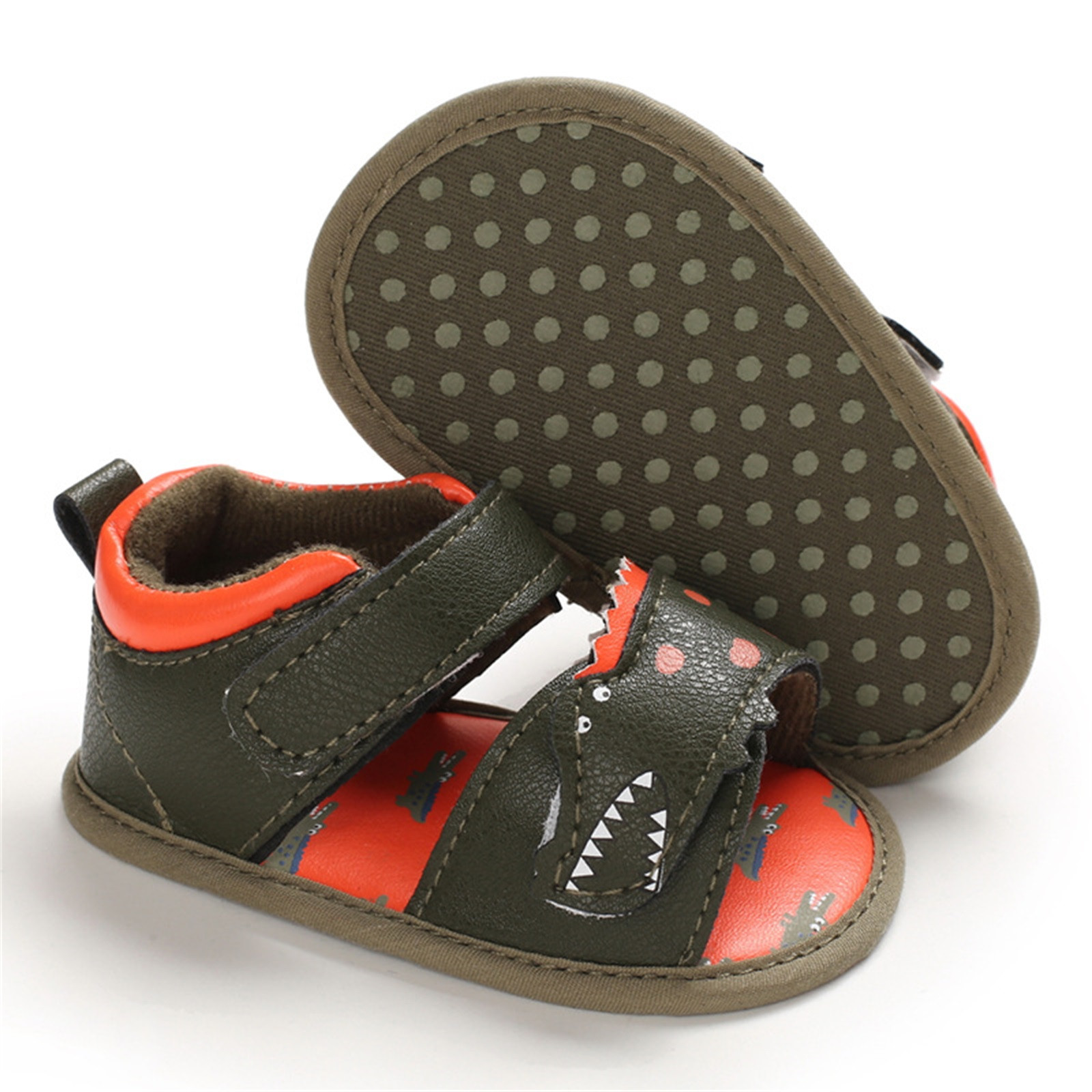 Infant Toddler Walkers Shoes Summer Cartoon Anti-Slip Walking Shoes Prewalker Sandals Buckle Strap Anti-slip Prewalker Shoes