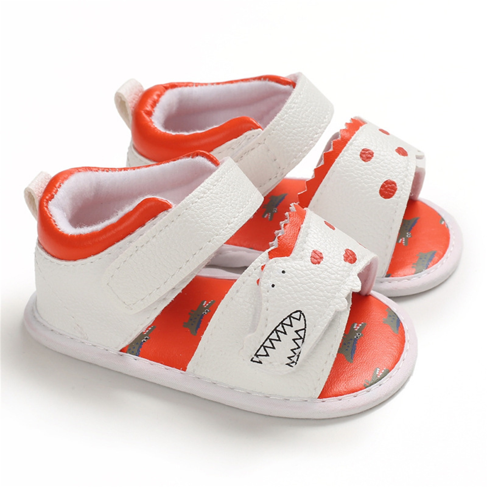 Infant Toddler Walkers Shoes Summer Cartoon Anti-Slip Walking Shoes Prewalker Sandals Buckle Strap Anti-slip Prewalker Shoes