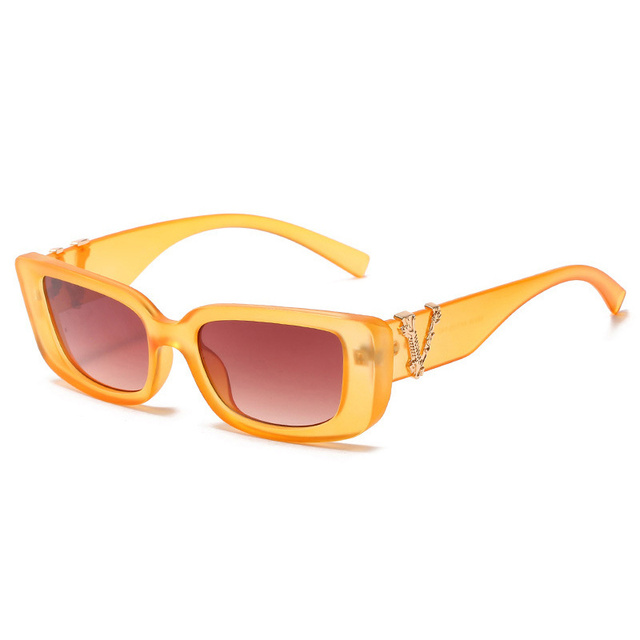 Brand Designer Square Sunglasses Women Candy Colors Retro Sun Glasses Female Small Frame Rectangle Gradient Oculos De Sol