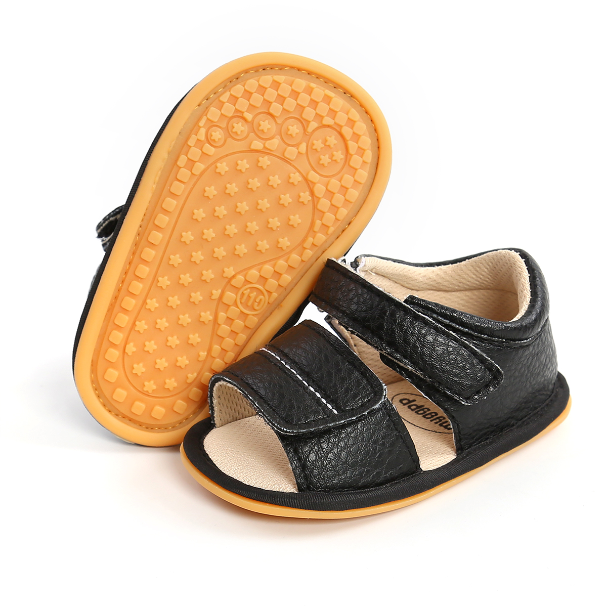 Baby Boys Girls Summer Sandals Shoes Newborn Infant Baby Girls Boys Shoes Solid Non-slip PU Leather Breathable Toddler Shoes 0-1