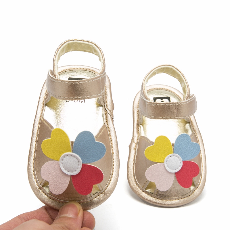 The New Colored flowers Baby Shoes Soft Sole Baby Casual Girl sandals Shoes