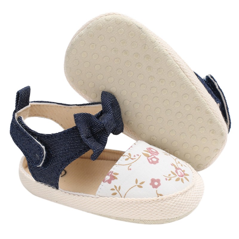 Newborn Baby Shoes Printed Sandals for Girls Summer Print Baby Girls Sandals Cotton Printed Beach Sandals Princess Shoes