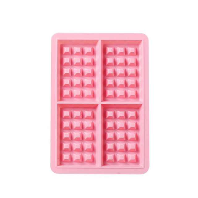 DIY Baking Waffle Molds Heat Safe Material Silicone Pastry Cake Molds Kitchen Baking Tools Candle Biscuit Mould