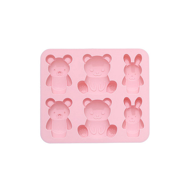 Cute Bear Silicone Cake Mold Cartoon Kitchen Baking Tool DIY Pastry Jelly Chocolate Molds Children's Complementary Food Tools