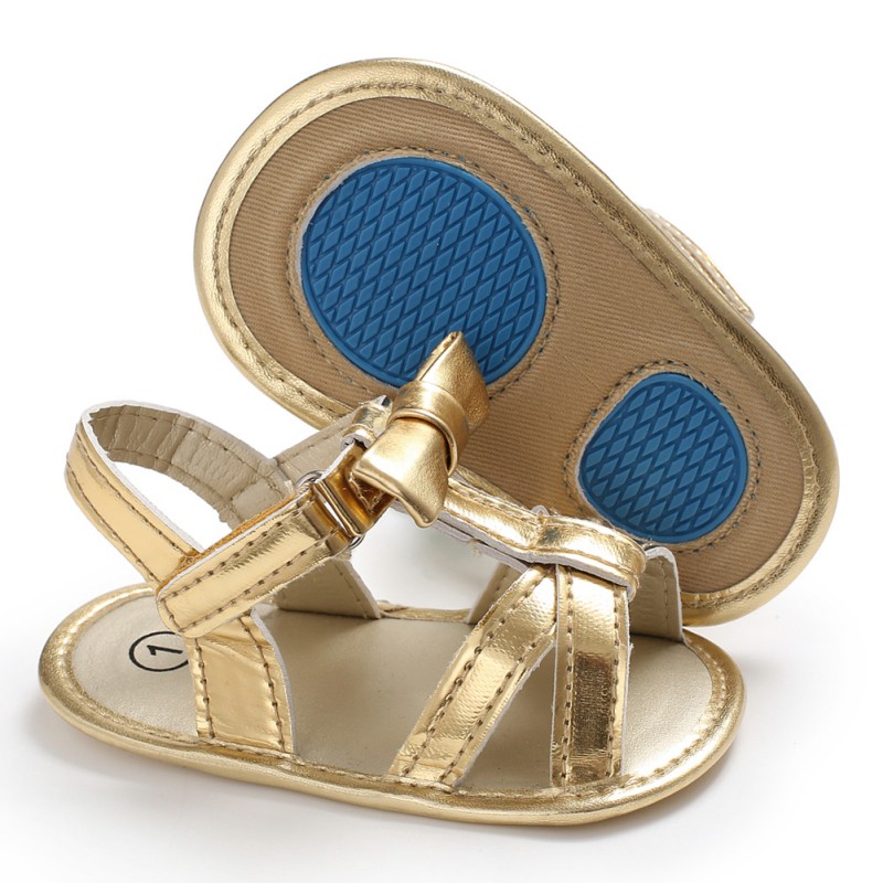 Baby Sandals Golden Bow Cotton Baby Girl Sandals Newborn Baby Shoes Summer Fashion Sandals for Girls