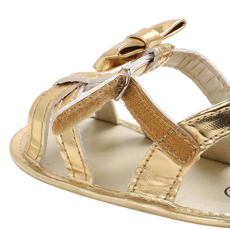 Baby Sandals Golden Bow Cotton Baby Girl Sandals Newborn Baby Shoes Summer Fashion Sandals for Girls