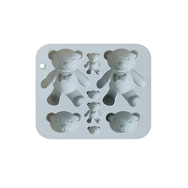Cartoon Bear Style Silicone Material Cake Molds DIY Jelly Pudding Biscuit Dessert Chocolate Baking Mold New Bakeware