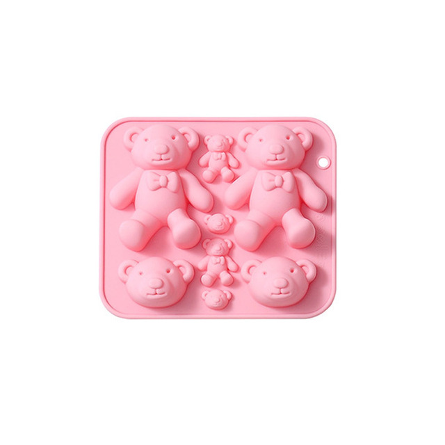 Cartoon Bear Style Silicone Material Cake Molds DIY Jelly Pudding Biscuit Dessert Chocolate Baking Mold New Bakeware
