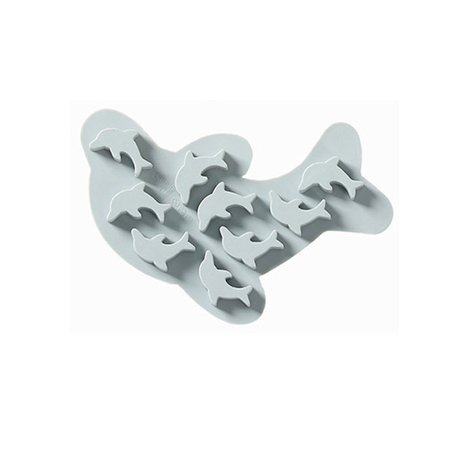 9 Cells Heat Safe Silicone Creative Dolphin Cake Molds For DIY Chocolate Candy Jelly Pastry Cake Molds Kitchen Baking Tools