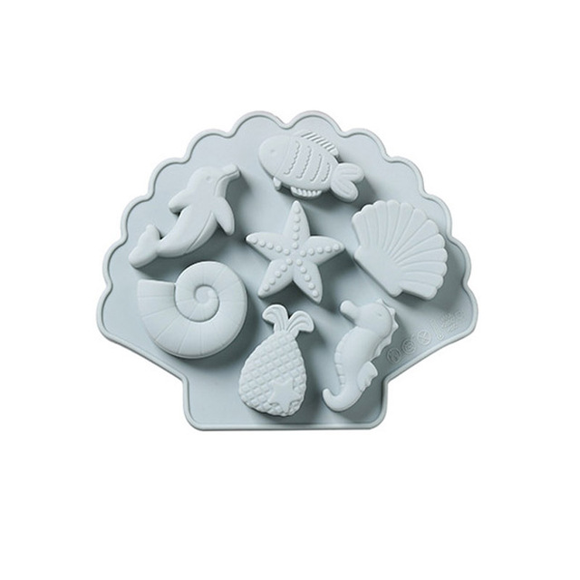 8 Cells Marine Fish Hippocampus Style Silicone Cake Molds Pastry Biscuit Candle Chocolate Mold Kitchen Baking Tool