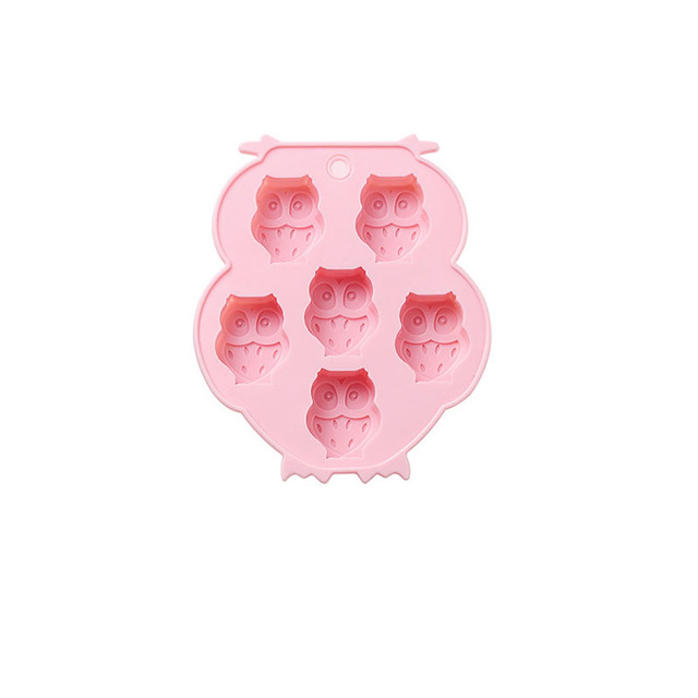 6 Cells No Smell Silicone Material Cute Owl Style Cake Molds For Kitchen Tools Handmade Biscuit Fondant Candle Chocolate Molds