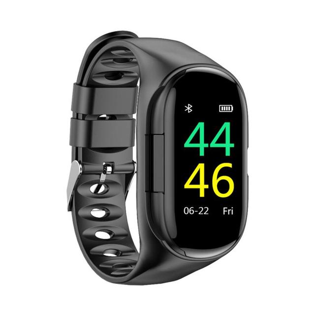 AI Smart Watch Bracelet With Bluetooth Earphone Heart Rate Monitor Portable Headphones Smart Band Outdoor Sport Bike Cycling  M1