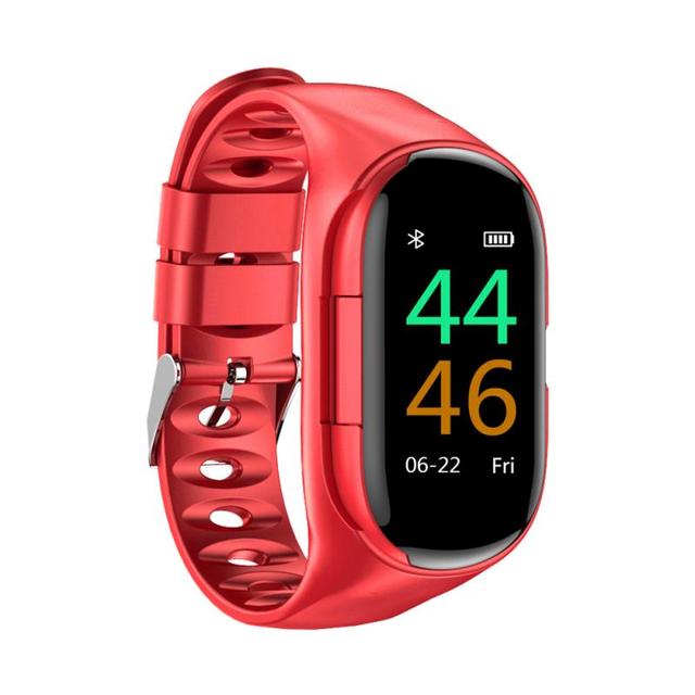 AI Smart Watch Bracelet With Bluetooth Earphone Heart Rate Monitor Portable Headphones Smart Band Outdoor Sport Bike Cycling  M1