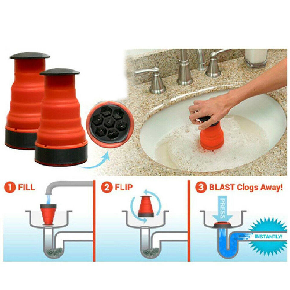 Clog canon pressure sink unblocker