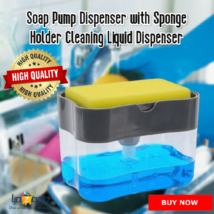Soap pump and sponge caddy home organizer available.