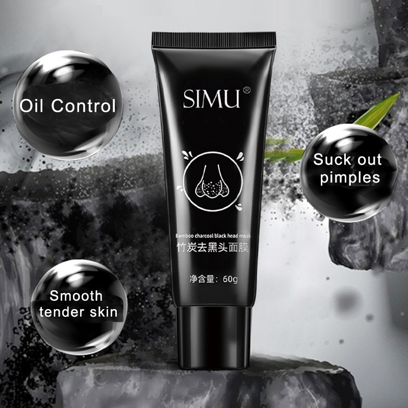 Bamboo charcoal to remove blackheads, mites, acne, deep cleaning and shrinking pores, tear off facial mask, nasal paste for men and women