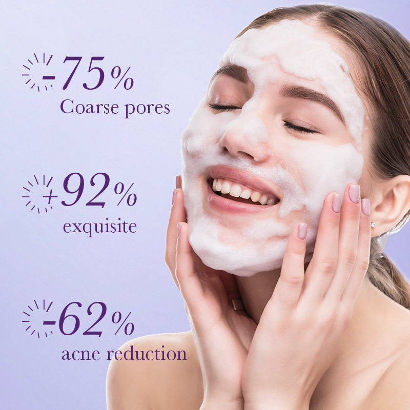 Skin care cleanser polypeptide face wash perilla moisturizing anti wrinkle facial cleanser deep cleansing moisturizing foam facial cleanser Shrinking Pore Cleanser Acne