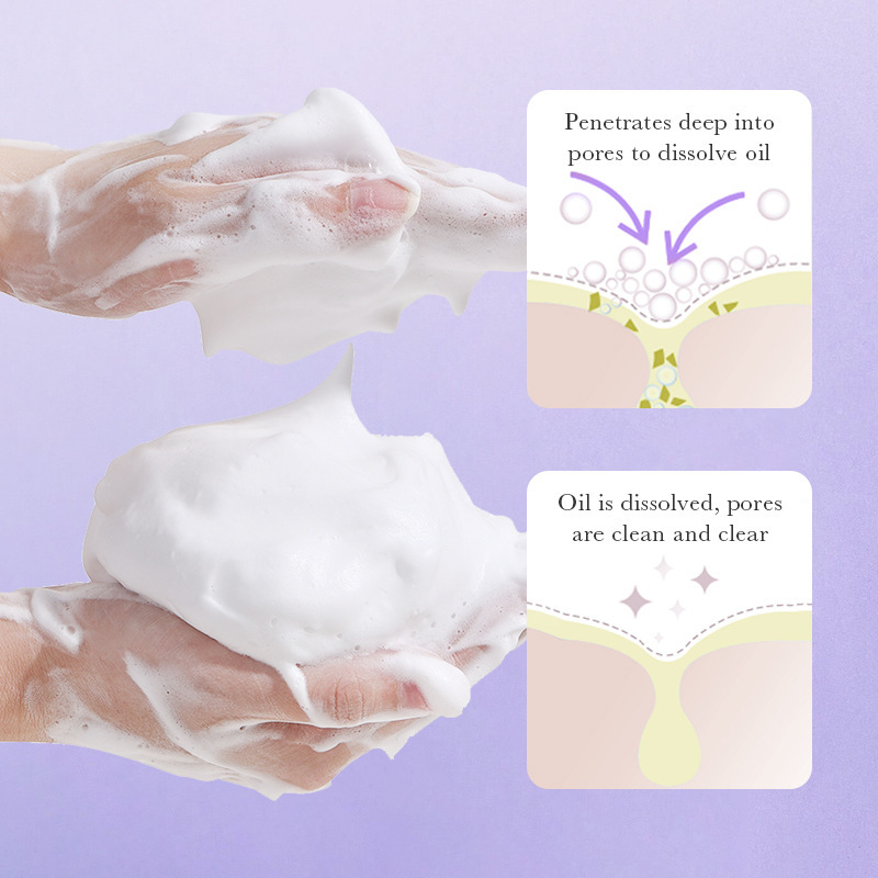 Skin care cleanser polypeptide face wash perilla moisturizing anti wrinkle facial cleanser deep cleansing moisturizing foam facial cleanser Shrinking Pore Cleanser Acne