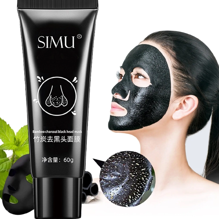 Bamboo charcoal to remove blackheads, mites, acne, deep cleaning and shrinking pores, tear off facial mask, nasal paste for men and women