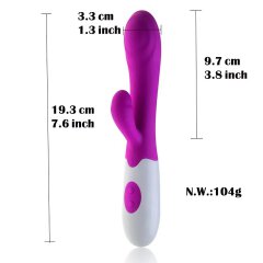 Rabbit Vibrator Enlarged Veined Head Dildo for G-Spot Clit Stimulation Sex Toy for Women