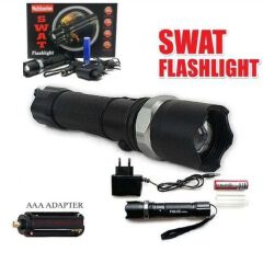 Rechargeable Outdoor Led Multi-Function Zoomable Flashlight
