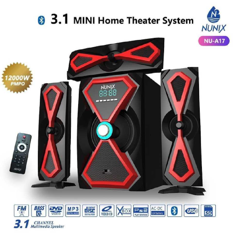 NU A17 Heavy base 3-1 mini home theatre system with Bluetooth connection