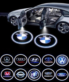 Wireless Led Car Door Welcome Light Laser Projector Logo For Toyota Nissan  Honda Peugeot VW Ford  KIA Benz BMW Shadow Lights Universal Paste Car Door Decorative Lamp Accessorie