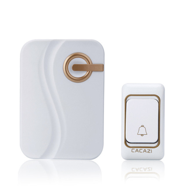 Wireless Doorbell DC battery-operated Waterproof 1 Button 1 Receiver 200M Range Smart Home Cordless door bell chime