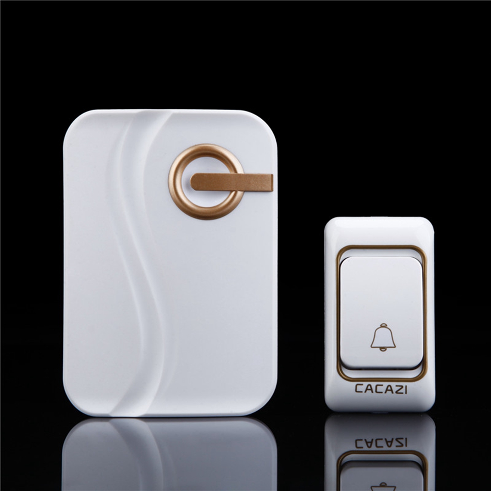 Wireless Doorbell DC battery-operated Waterproof 1 Button 1 Receiver 200M Range Smart Home Cordless door bell chime