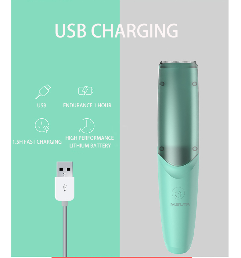 Baby Hair Trimmer USB Eletric Protable Low Noise Baby Care Children Shaver Kids Hair clipper