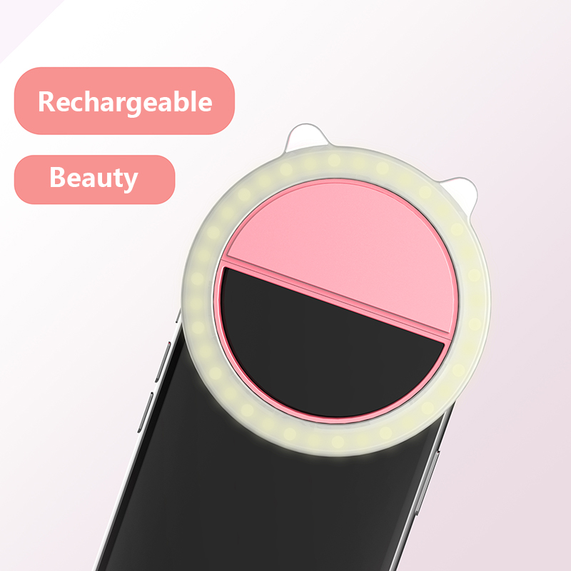 Universal Selfie Lamp Mobile Phone Lens Portable Flash Ring LED Luminous Ring Clip Light