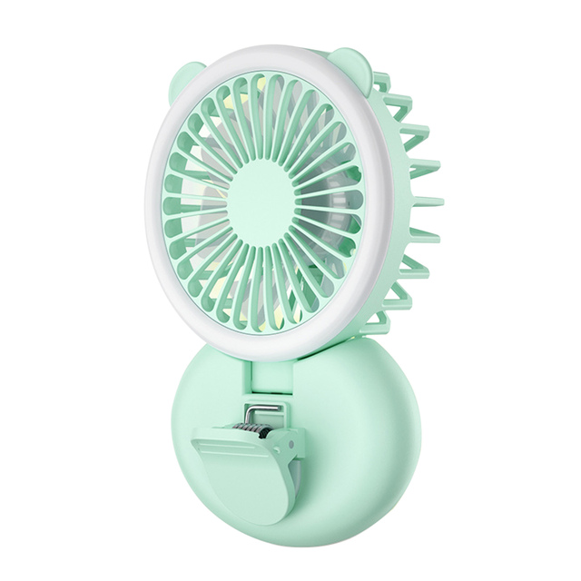 Mobile Phone Selfie Ring Lens 3-level Brightness Portable Fill Light Lamp Clip-on For Smartphone Light Handheld Fan USB Charge