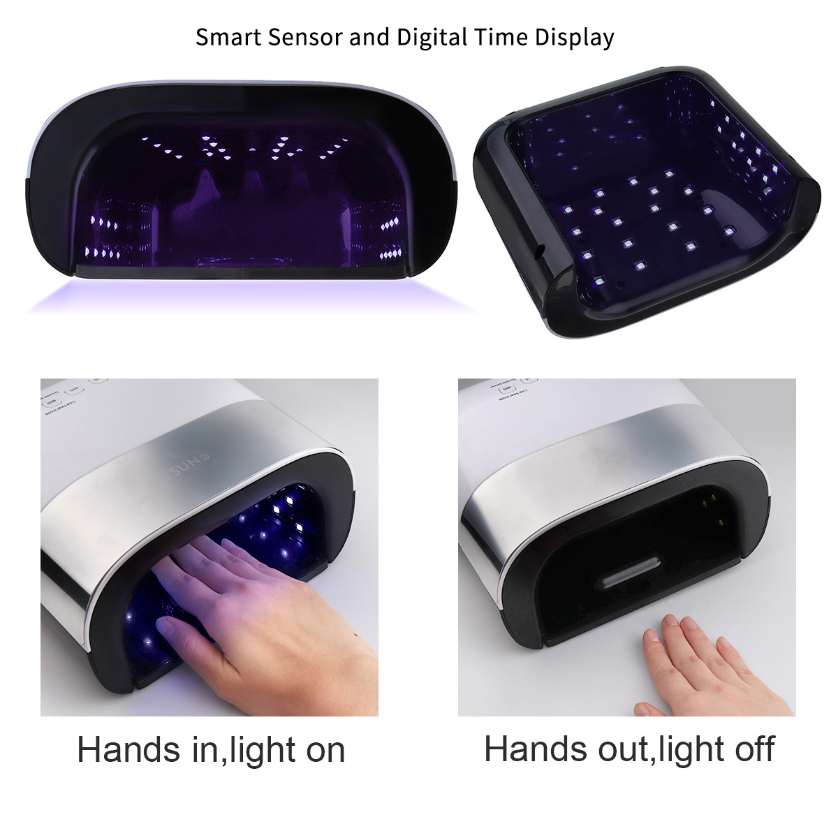 48W UV LED Lamp Nail Dryer with Smart Timer Auto Sensor Polish Gel Curing Nail Drying Machine Manicure Tool view 4