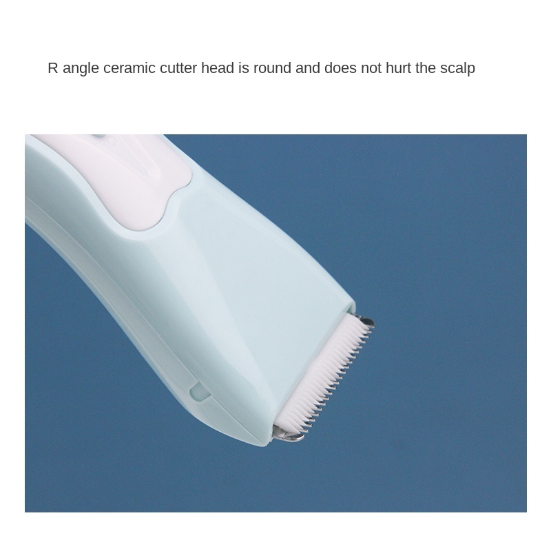 Baby Hair Clipper ultra-quiet hair-shaving for young children rechargeable hair-cutting household artifact ABS blue