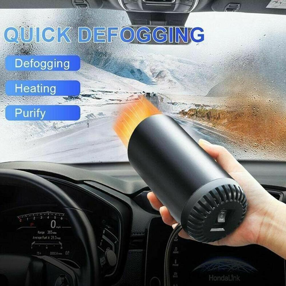 2 in 1 Heater Cooler for Auto Car Heater Cup Shape Car Warm Air Blower Electric Fan Windshield Defogging Demister Defroster