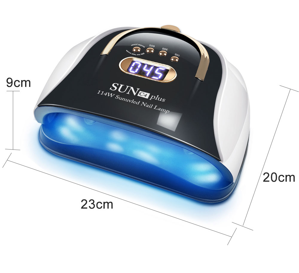 Nail Lamp 114W UV LED Lamp With 4 Timer Settings and Handle Professional Fast Curing Nail Dryer And Manicure Equipment view 2